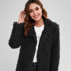 Fluffy tunic coat!